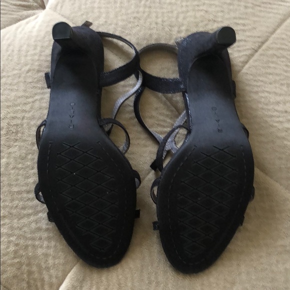 Black open toed, ankle strap high heels - Rialto. - Picture 3 of 3